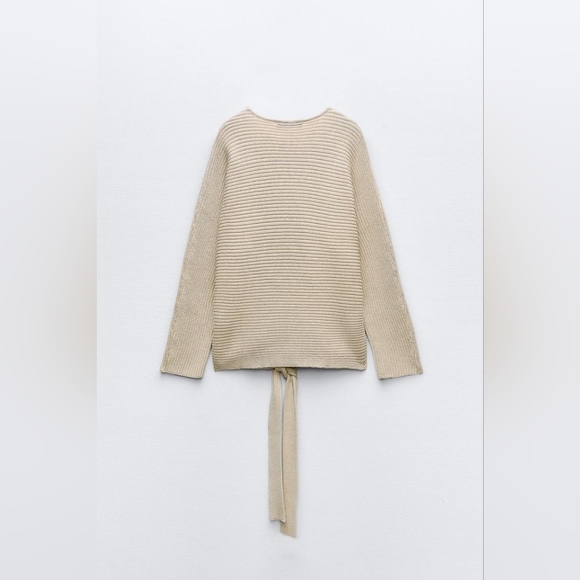 Zara Cream Crew Neck Sweater - Picture 5 of 11